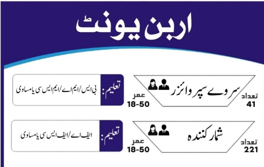 مردم شماری اور ڈیٹا کلیکشن میں شاندار نوکریاں
